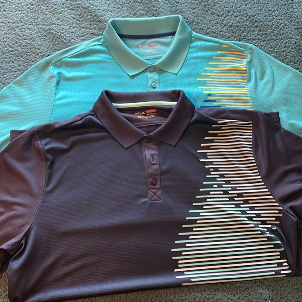 FILA Sport Golf Shirts (2), EUC, dry fit